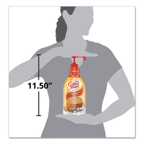 Liquid Coffee Creamer, Hazelnut, 1.5 L Pump Bottle, 2/carton