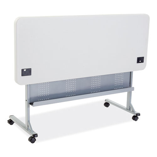 Flip-n-store Training Table, Rectangular, 24 X 60 X 29.5, Speckled Gray