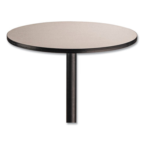 Cafe Table, 36" Diameter X 30h, Round Top/base, Gray Nebula Top, Black Base