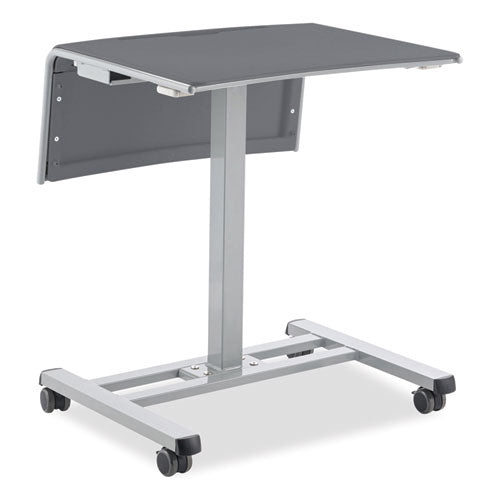 Sit-stand Student Desk Pro, 23.5" X 19.5" X 28.5" To 41.75", Charcoal Gray