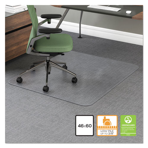 Chair Mat, 60 X 46, No Lip, Clear