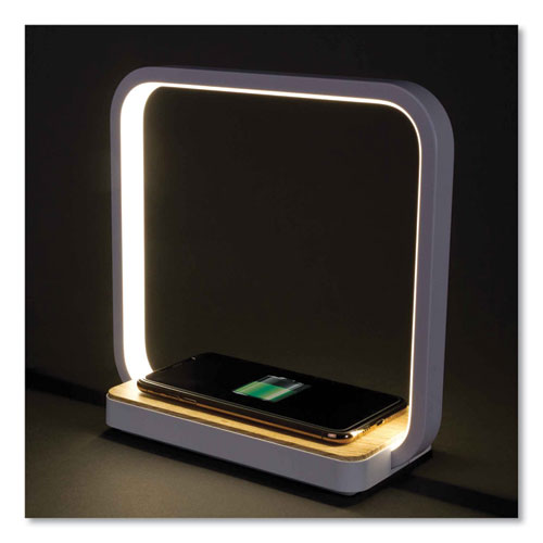 Wireless Charging Station With Night Light, Usb, White