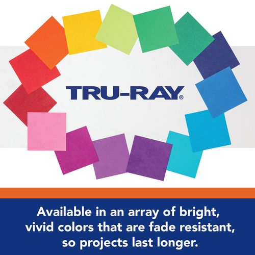 Tru-ray Construction Paper, 76 Lb Text Weight, 12 X 18, White, 50/pack, 25 Packs/carton