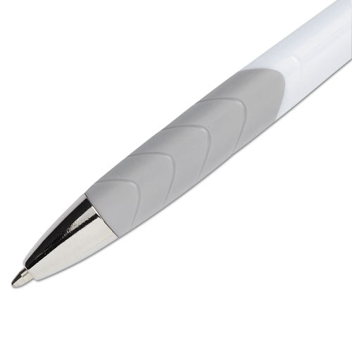 Inkjoy 700 Rt Ballpoint Pen, Retractable, Medium 1 Mm, Black Ink, White/gray Barrel, Dozen