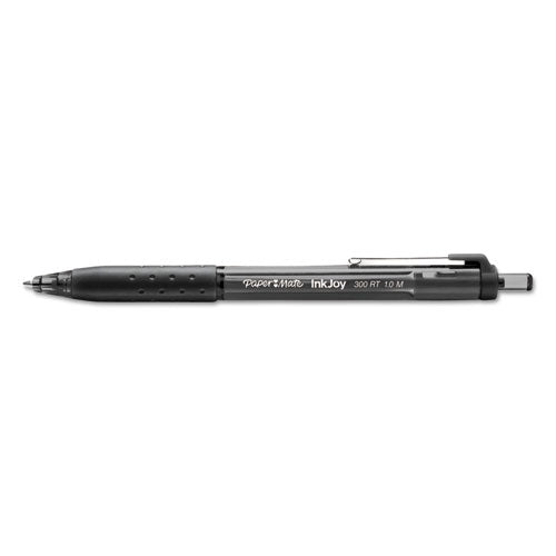 Inkjoy 300 Rt Ballpoint Pen, Refillable, Retractable, Medium 1 Mm, Black Ink, Black Barrel, 36/box