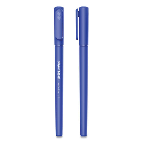 Write Bros. Ballpoint Pen, Stick, Medium 1 Mm, Blue Ink, Blue Barrel, Dozen