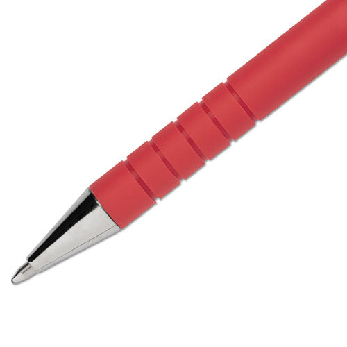 Flexgrip Ultra Recycled Ballpoint Pen, Stick, Medium 1 Mm, Red Ink, Red Barrel, Dozen