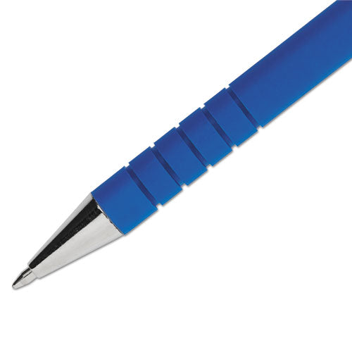 Flexgrip Ultra Recycled Ballpoint Pen, Stick, Fine 0.8 Mm, Blue Ink, Blue Barrel, Dozen