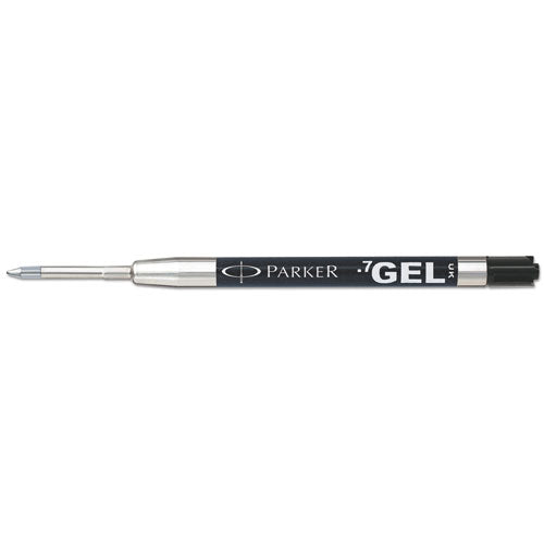 Refill For Parker Retractable Gel Ink Roller Ball Pens, Medium Conical Tip, Black Ink, 2/pack