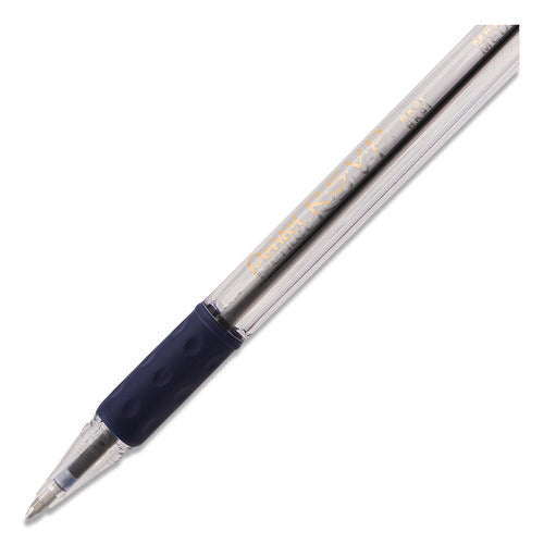 R.s.v.p. Ballpoint Pen, Stick, Medium 1 Mm, Blue Ink, Clear/blue Barrel, Dozen