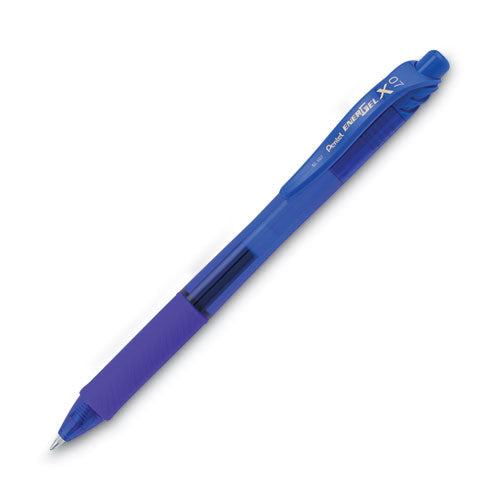 Energel-x Gel Pen, Retractable, Medium 0.7 Mm, Blue Ink, Translucent Blue/blue Barrel, Dozen