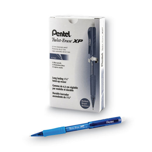 Twist-erase Express Mechanical Pencil, 0.7 Mm, Hb (#2), Black Lead, Blue Barrel, Dozen