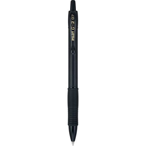 G2 Edge Premium Gel Pen, Retractable, Fine 0.7 Mm, Black Ink/barrel, Dozen