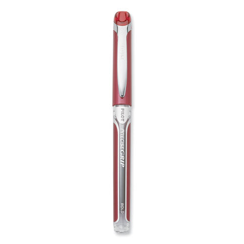 Precise Grip Roller Ball Pen, Stick, Bold 1 Mm, Red Ink, Red Barrel