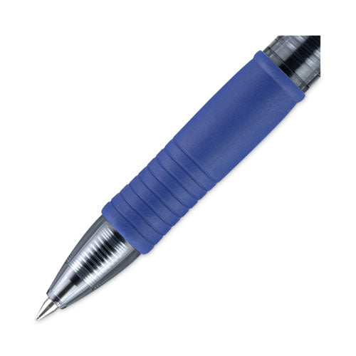 G2 Premium Gel Pen, Retractable, Extra-fine 0.5 Mm, Blue Ink, Smoke/blue Barrel, Dozen