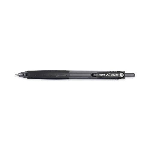 G-knock Begreen Gel Pen, Retractable, Fine 0.7 Mm, Black Ink, Smoke/black Barrel, Dozen