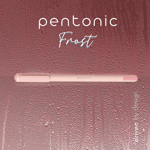 Pentonic Frost Pen, Stick, Fine 0.7 Mm, Red Ink, Pale Pink Barrel, 10/pack