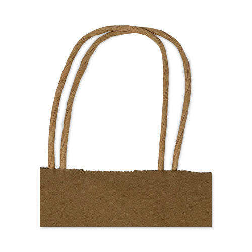 Kraft Paper Bags, Natural Twisted-paper Handles, Regal Size, 12" X 9" X 15.75", Natural, 200/carton