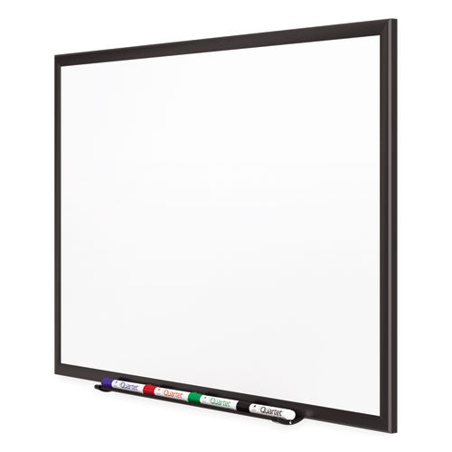 Classic Series Porcelain Magnetic Dry Erase Board, 36" X 24", White Surface, Black Aluminum Frame