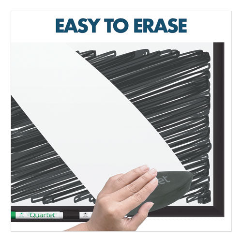 Classic Series Porcelain Magnetic Dry Erase Board, 36" X 24", White Surface, Black Aluminum Frame