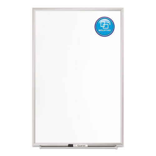 Classic Series Porcelain Magnetic Dry Erase Board, 48" X 36", White Surface, Satin Aluminum Frame