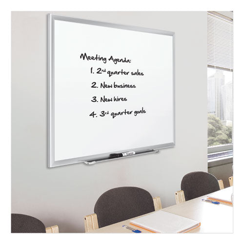 Classic Series Porcelain Magnetic Dry Erase Board, 48" X 36", White Surface, Satin Aluminum Frame