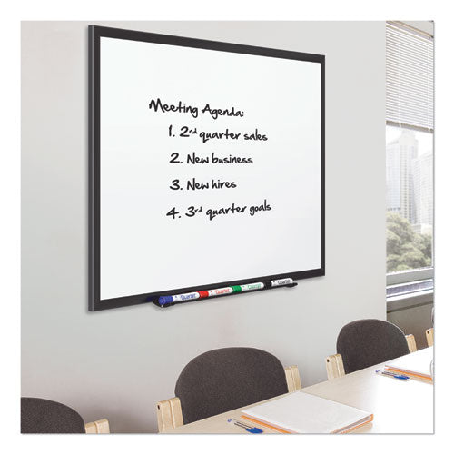 Classic Series Porcelain Magnetic Dry Erase Board, 72" X 48", White Surface, Black Aluminum Frame