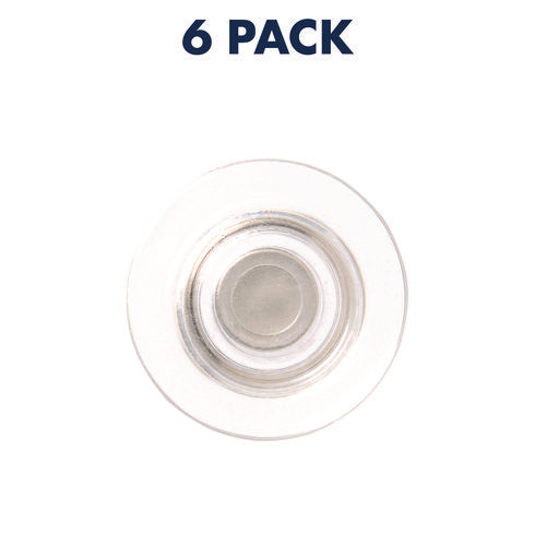 Glass Magnets, Large, Clear, 0.45" Diameter, 6/pack