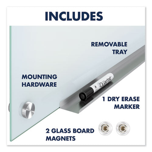 Infinity Magnetic Glass Marker Board, 72" X 48", White Surface