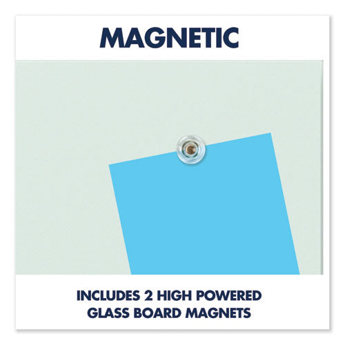 Element Framed Magnetic Glass Dry-erase Boards, 74" X 42", White Surface, Satin Aluminum Frame