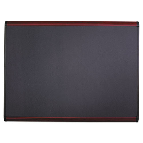 Prestige Plus Magnetic Fabric Bulletin Boards, 48" X 36", Gray Surface, Mahogany Finished Fiberboard/plastic Frame