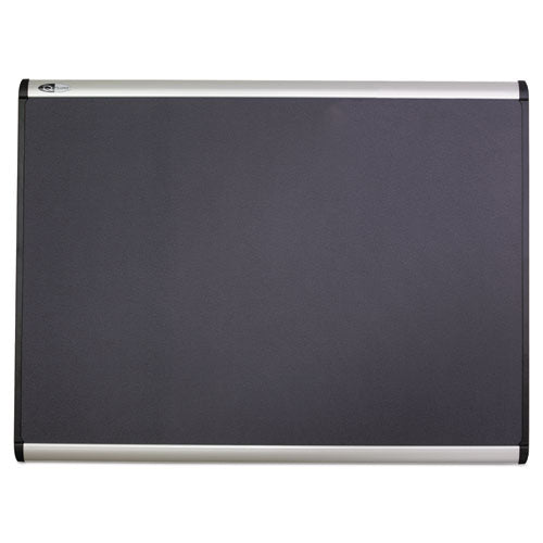 Prestige Plus Magnetic Fabric Bulletin Boards, 72" X 48", Gray Surface, Satin Aluminum Frame