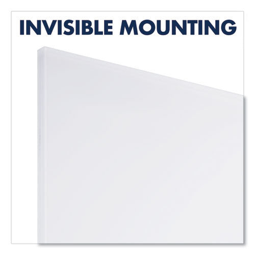 Invisamount Vertical Magnetic Glass Dry-erase Boards, 28" X 50", White Surface