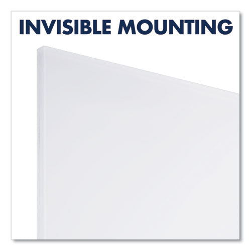 Invisamount Vertical Magnetic Glass Dry-erase Boards, 42" X 74", White Surface