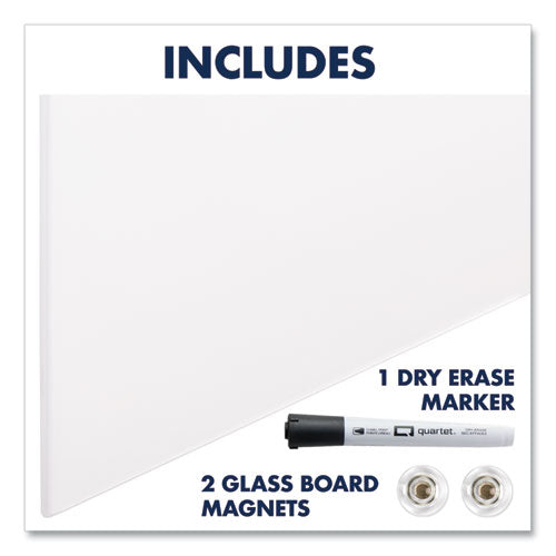 Invisamount Vertical Magnetic Glass Dry-erase Boards, 48" X 85", White Surface