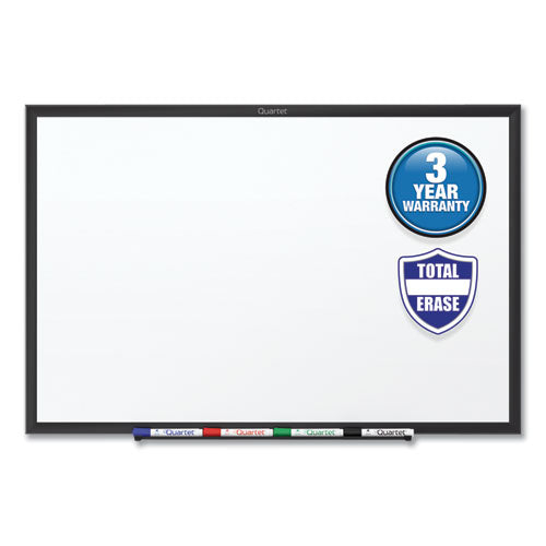 Classic Series Total Erase Dry Erase Boards, 36" X 24", White Surface, Black Aluminum Frame