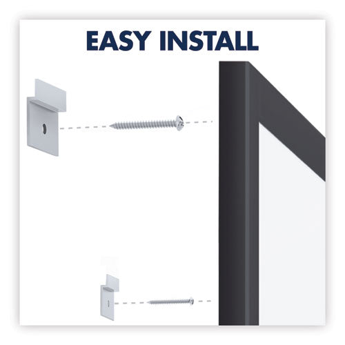 Classic Series Total Erase Dry Erase Boards, 36" X 24", White Surface, Black Aluminum Frame