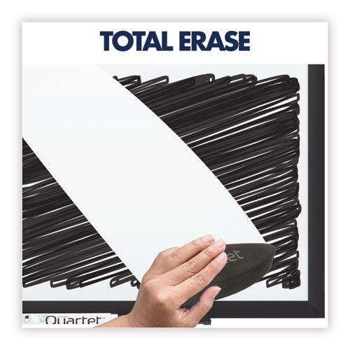 Classic Series Total Erase Dry Erase Boards, 60" X 36", White Surface, Black Aluminum Frame