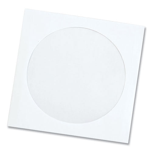 Cd/dvd Sleeves, 1 Disc Capacity, White, 100/box