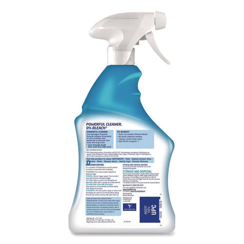 Bathroom Cleaner With Hydrogen Peroxide, Cool Spring Breeze, 32 Oz Trigger Spray Bottle