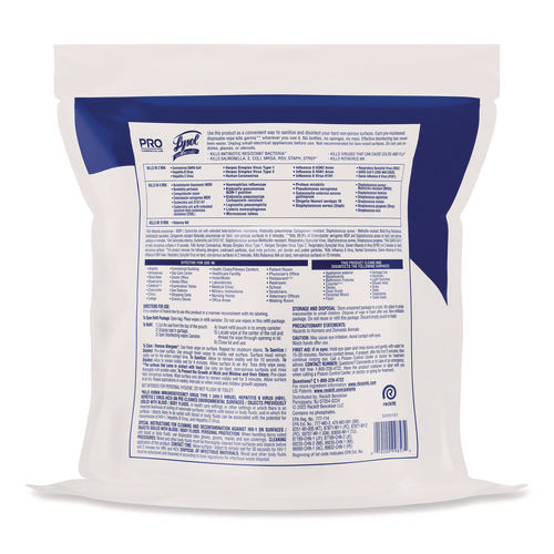 Professional Disinfecting Wipe Bucket Refill, 1-ply, 6 X 8, Lemon And Lime Blossom, White, 800 Wipes/bag, 2 Refill Bags/ct