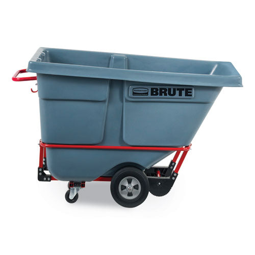 Brute Duratilt Frame Tilt Truck, Standard Duty, 0.5 Cu Yd, 850 Lb Capacity, Rotomolded Resin/leakproof Polyethylene, Gray