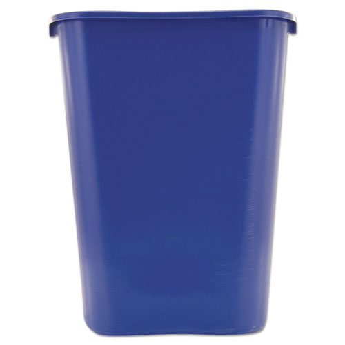 Deskside Recycling Container With Symbol, Large, 41.25 Qt, Plastic, Blue