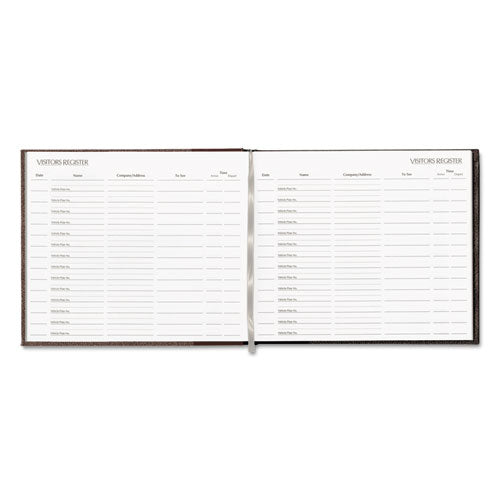 Hardcover Visitor Register Book, Burgundy Cover, 9.78 X 8.5 Sheets, 128 Sheets/book