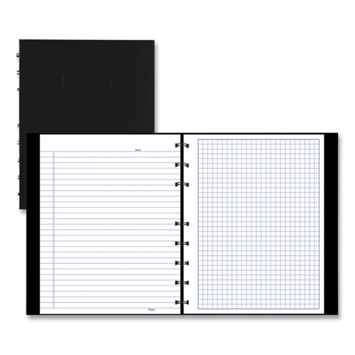 Notepro Quad Notebook, Data/lab-record Format With Narrow And Quadrille Rule Sections, Black Cover, (96) 9.25 X 7.25 Sheets