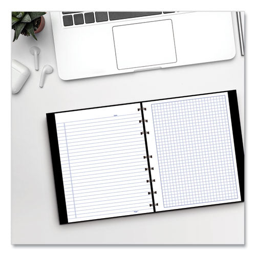 Notepro Quad Notebook, Data/lab-record Format With Narrow And Quadrille Rule Sections, Black Cover, (96) 9.25 X 7.25 Sheets