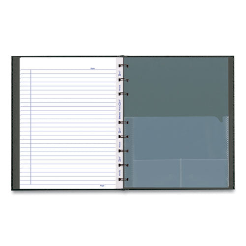 Miraclebind Notebook, 1-subject, Medium/college Rule, Black Cover, (75) 9.25 X 7.25 Sheets