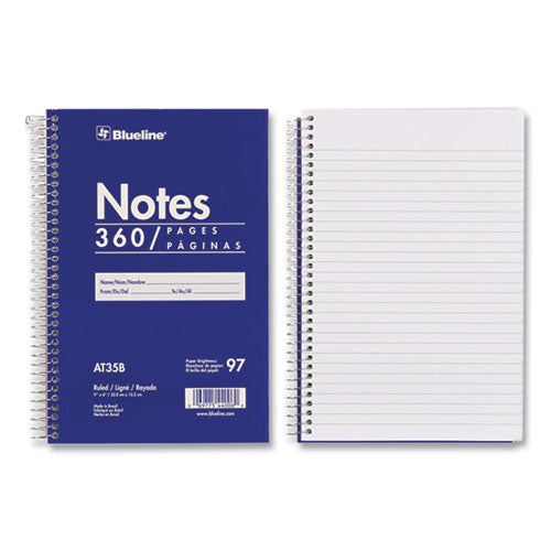 Steno Notes Notebook, Gregg Rule, Blue/white Cover, (180) 9 X 6 Sheets