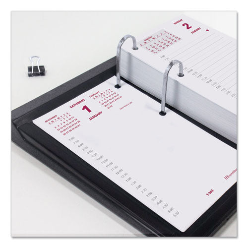 Daily Calendar Pad Refill, 6 X 3.5, White/burgundy/gray Sheets, 12-month (jan To Dec): 2025