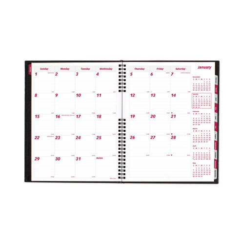 Coilpro 14-month Ruled Monthly Planner, 11 X 8.5, Black Cover, 14-month: Dec 2024 To Jan 2026